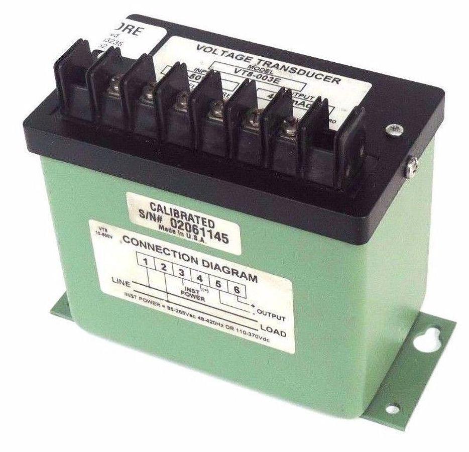Used FLEX-CORE VT8-003E VOLTAGE TRANSDUCER 0-50VAC VT8003E
