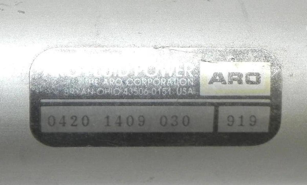 Used ARO FLUID POWER 0420 1409 030 CYLINDER 04201409030919