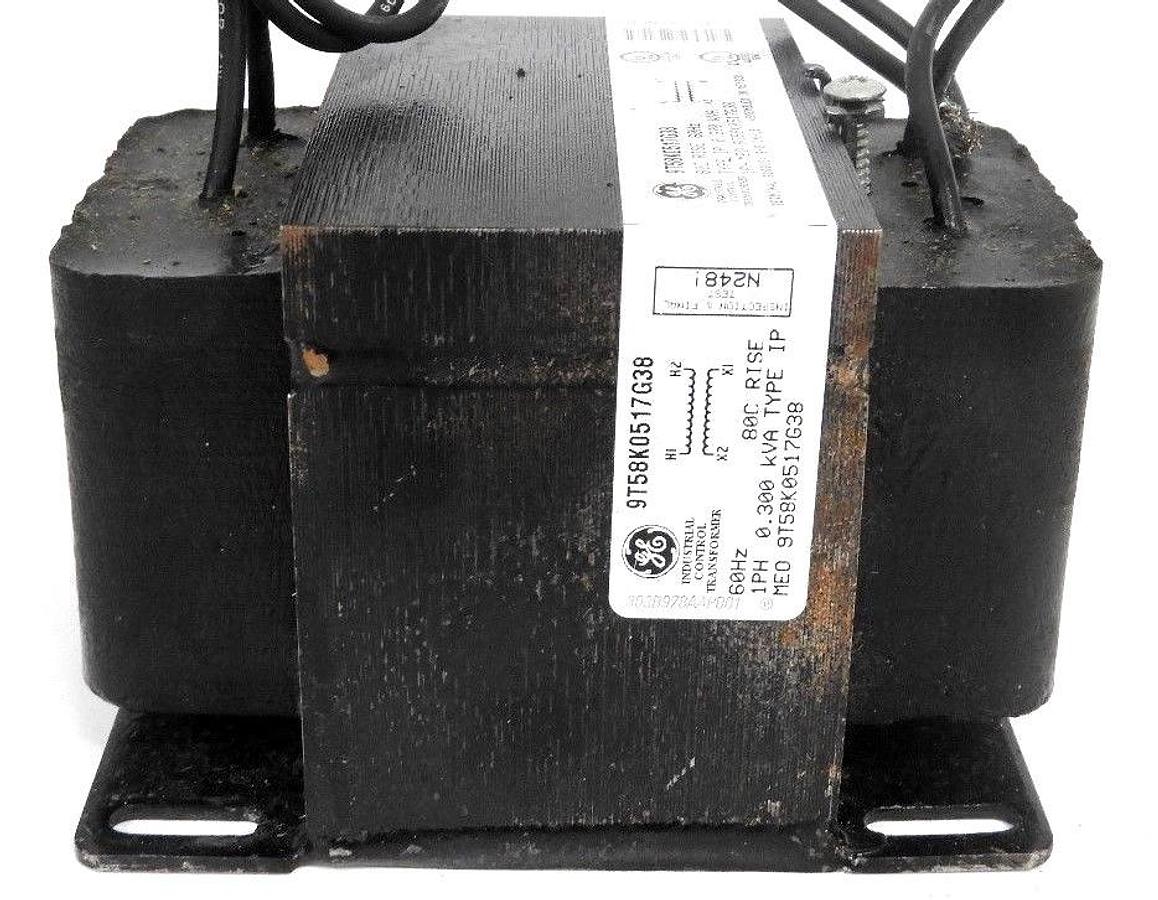 Used GE 9T58K0517G38 INDUSTRIAL CONTROL TRANSFORMER 60HZ, 1PH, 0.3KVA, TYPE IP