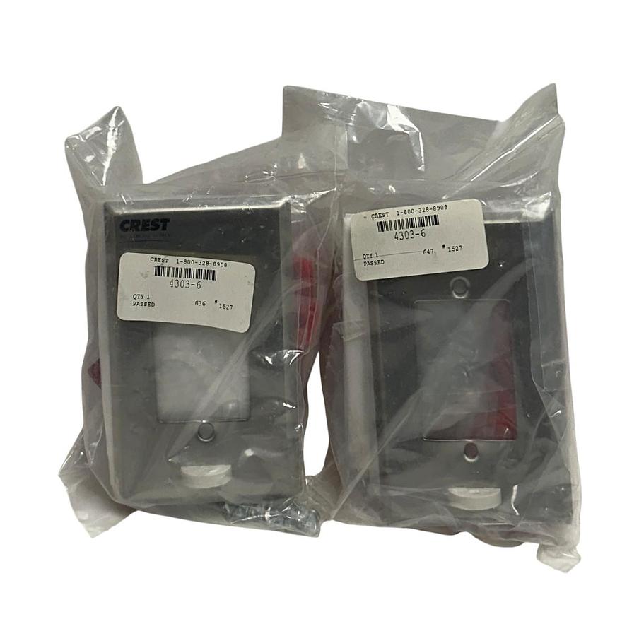 Used 2 CREST 4303-6 / 43036 NURSE CALL STATIONS DPST SWITCH RED RESET / CALL NSFS
