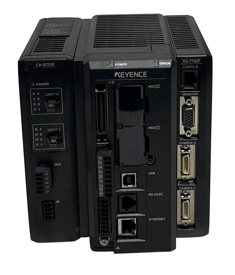 Used KEYENCE XG-7702P / CA-DC21E MULTI-CAMERA IMAGING SYSTEM CONTROLLER EtherNet USNP