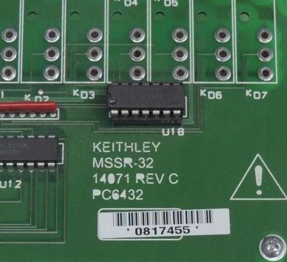 Used KEITHLEY MSSR-32 RELAY BOARD 32 CHANNEL 14071 REV C PC6432 MSSR32