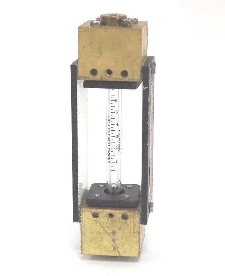 Used EMERSON BROOKS TYPE 1300-2A1A1A FLOW METER 0-6.5 GPM, 13002A1A1A
