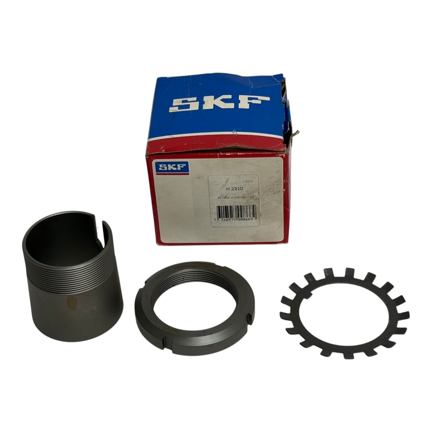 Used SKF H 2310 Adapter Sleeve Assembly Complete Locknut Lockwasher New Surplus