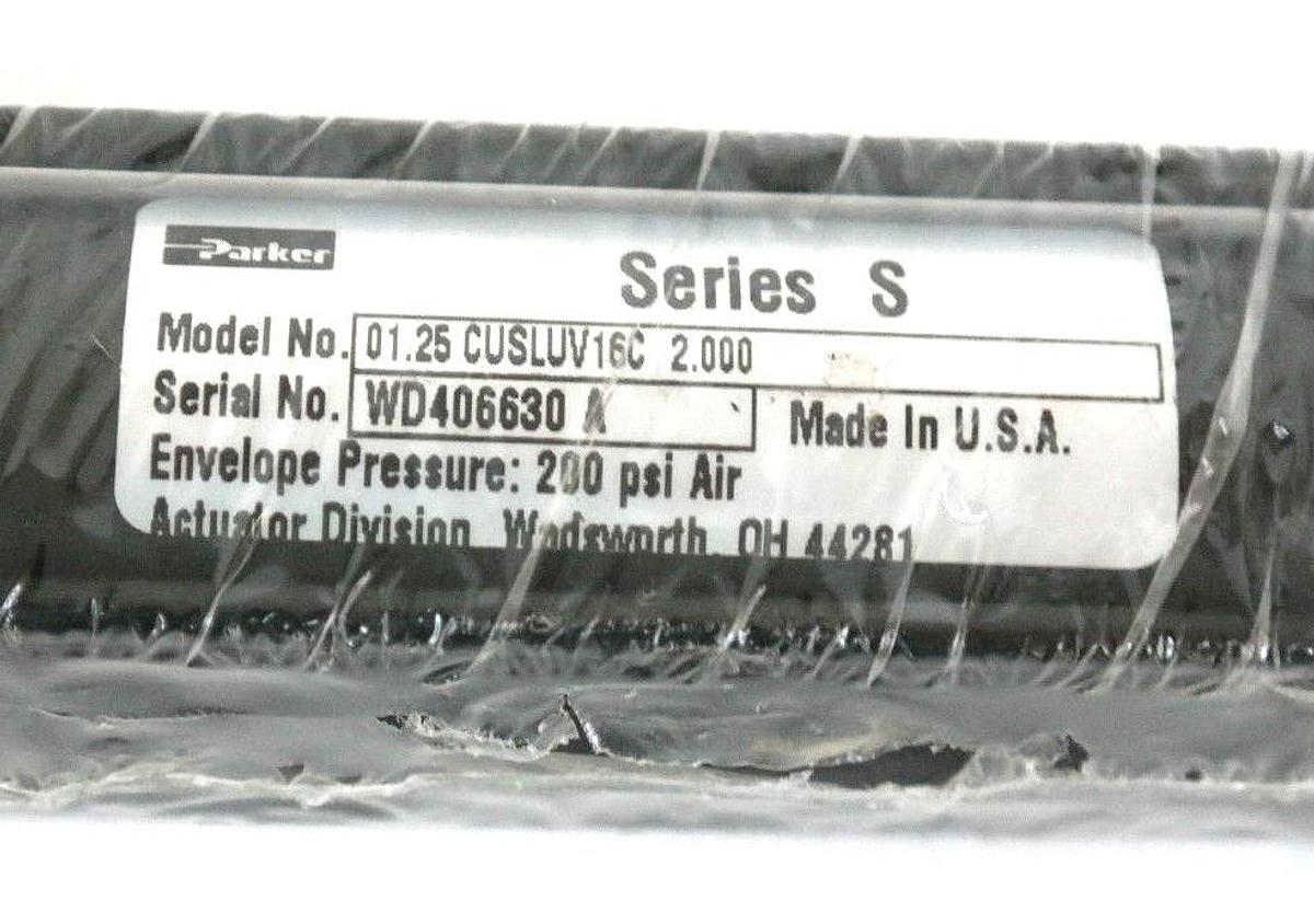Used NEW PARKER SERIES S 01.25 CUSLUV16C 2.000 PNEUMATIC CYLINDER