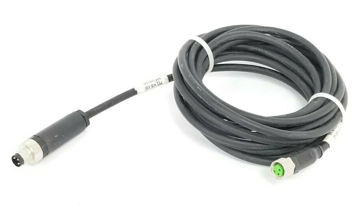 Used MURRELEKTRONIK 7000-08041-6300300 M8 3PIN M/F CONNECTOR CABLE 7000080416300300