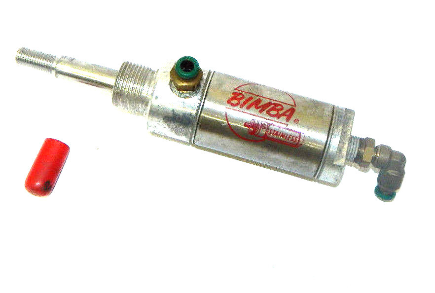Used BIMBA MRS-171-D DOUBLE ACTING PNEUMATIC CYLINDER, 1" STROKE, 1/2" BORE MRS171D