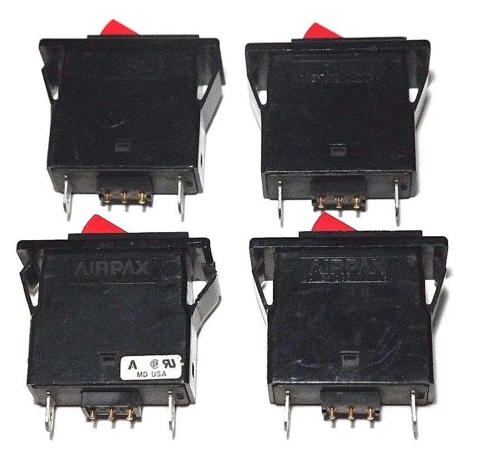 Used LOT OF 4 AIRPAX 203-1-2-63-502-3-1 CIRCUIT BREAKER 5A, 250VAC, 203126350231