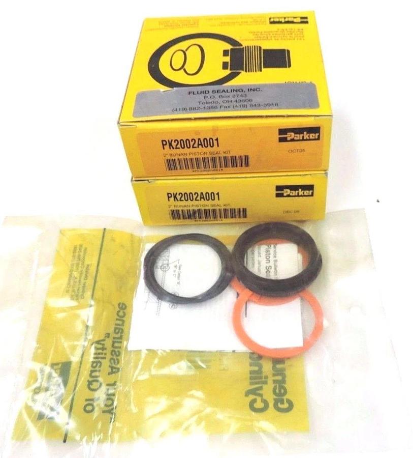 Used LOT OF 3 NEW PARKER PK2002A001 BUNAN PISTON SEAL KITS 2''