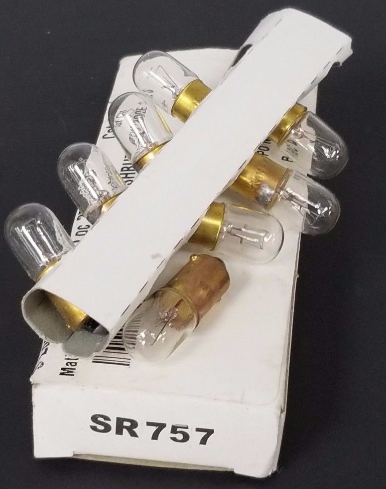 Used LOT OF 8 NEW GENERIC SR 757 BULBS .8A, 28V