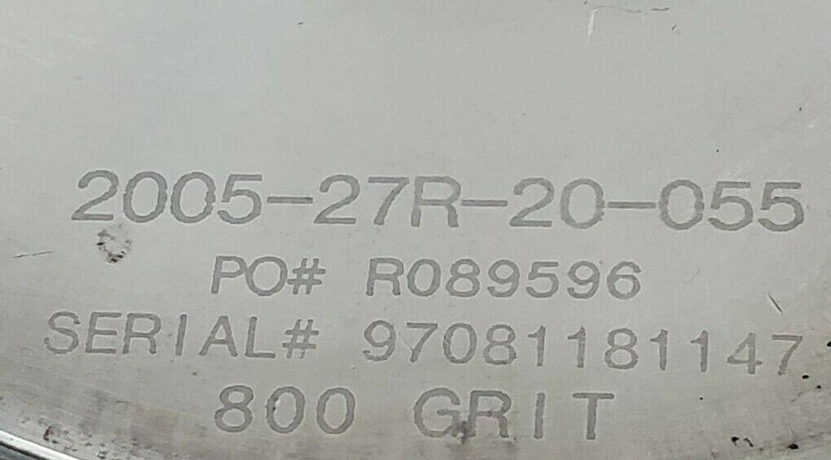Used DIAMOTEC 2005-27R-20-055 WHEEL 27 11941B R089596 27R-20 800 GRIT