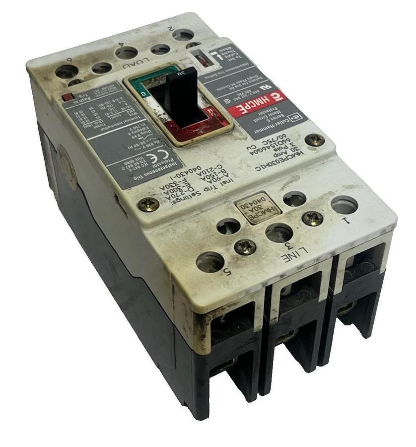 Eaton HMCPE030H1C Motor Circuit Protector 30A 600V 3P Series G G-Frame Surplus