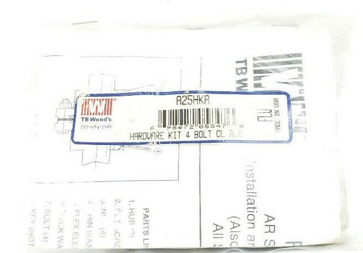 NEW TB WOODS A25HKA HARDWARE KIT 4 BOLT