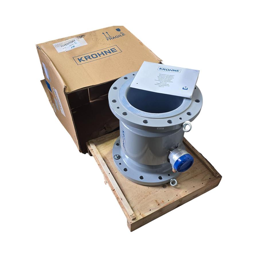 Used KROHNE DN300 mm / 12" inch ELECTROMAGNETIC FLOW METER OPTIFLUX 4000-DIV2 NSMP