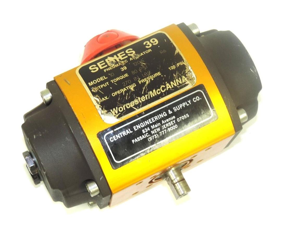 Used WORCESTER SERIES 39 MODEL 10 39 120A R6 PNEUMATIC ACTUATOR 120PSI 1039