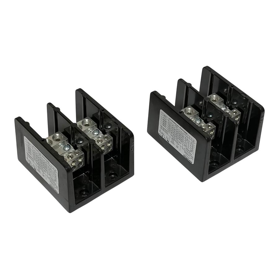 Used Lot of 2 Marathon 1432555 Power Distribution Block 350A 600V 2-Pole New Surplus