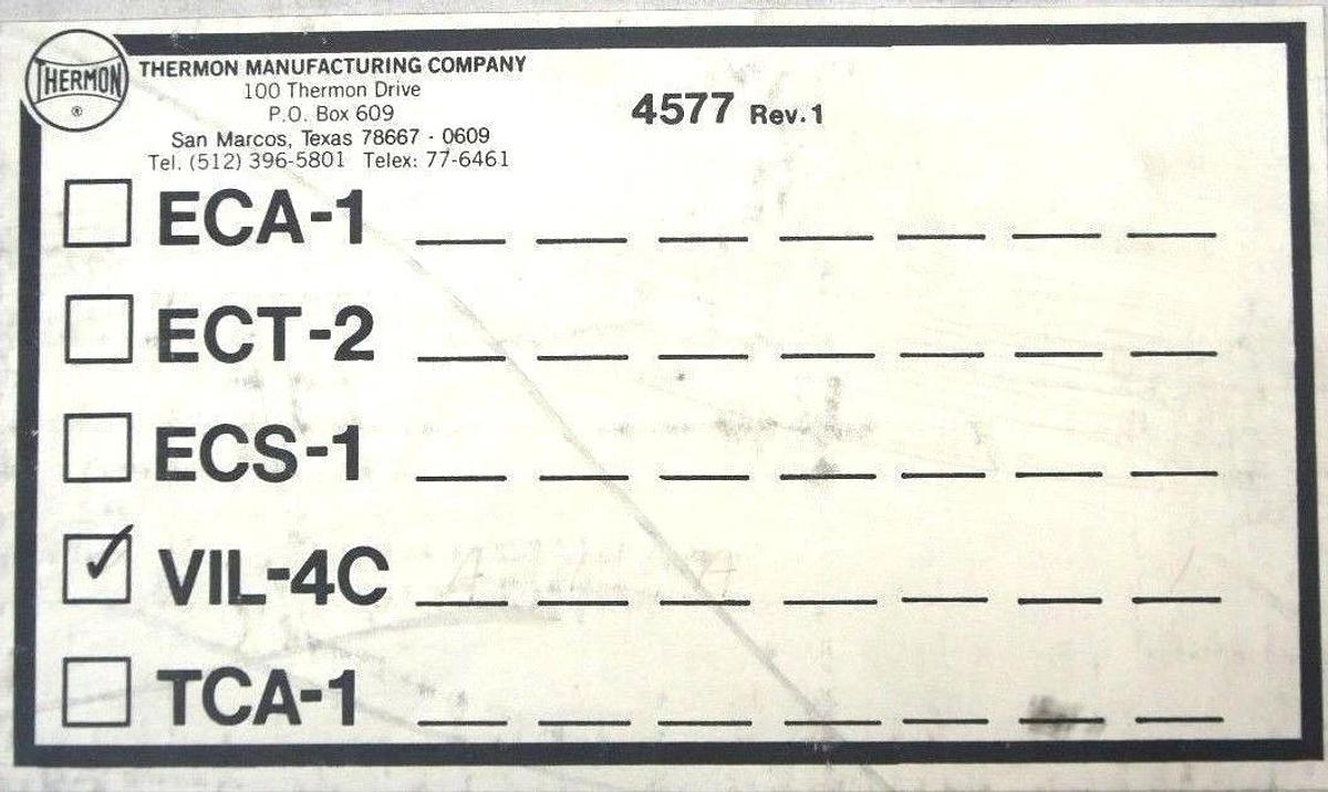 NIB THERMON VIL-4C VOLTAGE INDICATING LIGHT KIT ASSEMBLY VIL4C