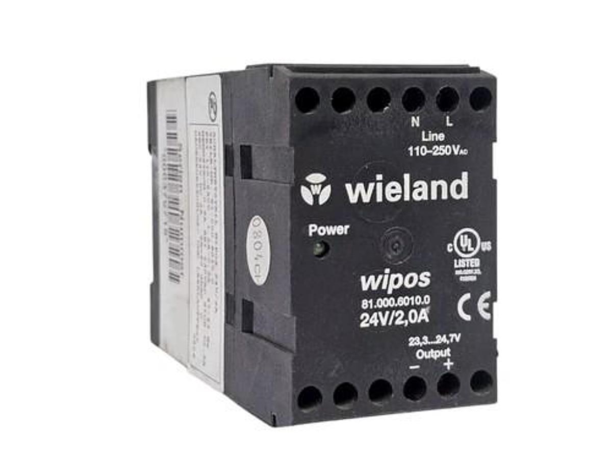 Used WIELAND 81.000.6010.0 POWER SUPPLY 2 AMP 24V