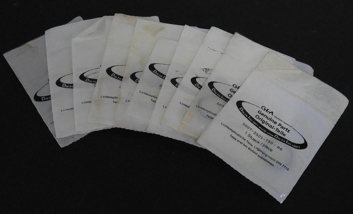 Used LOT OF 10 NEW GEA WESTFALIA SEPARATOR 0007-2501-750-R6 O-RINGS 00072501750R6