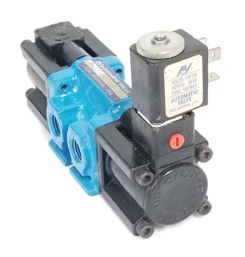 Used AUTOMATIC VALVE N6308B22-X19A SOLENOID VALVE 110/120V 50/60HZ 150PSIG MAX