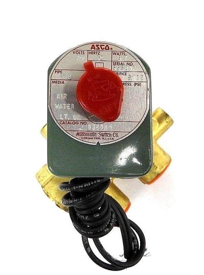 Used NEW ASCO 8321A4 SOLENOID VALVE 24 VOLTS, 3/8 PIPE, 9.7 WATTS, 10-200 PSI