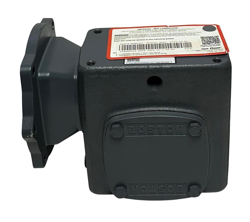 Used BOSTON GEAR F721-15-B5-G / 51960 RIGHT ANGLE WORM GEAR REDUCER 15:1 RATIO NSNP