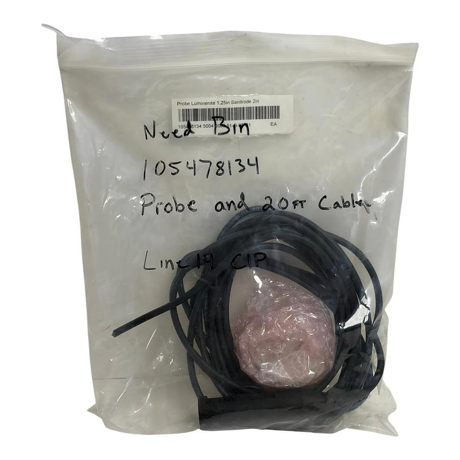NEW Lumenite 2" Sanitary Tri-Clamp Level Probe 1.25" Rod w/ Type-J 20ft Cable
