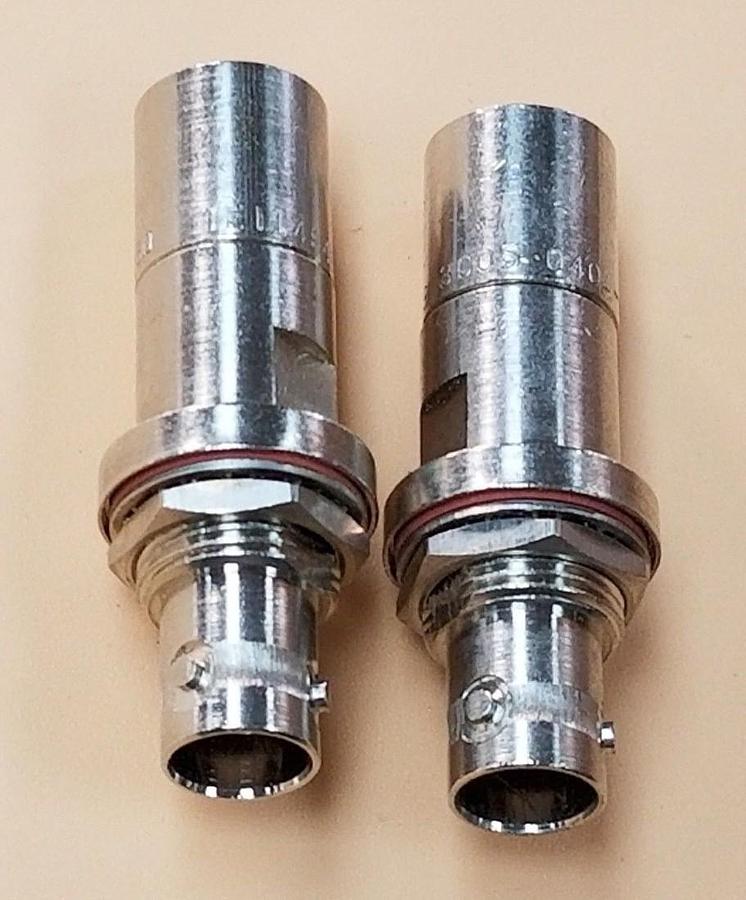 Used LOT OF 2 NEW TROMPETER TEI-14949-3005-0404-1-150 COAXIAL CONNECTORS