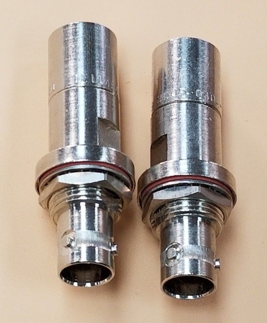 Used LOT OF 2 NEW TROMPETER TEI-14949-3005-0404-1-150 COAXIAL CONNECTORS