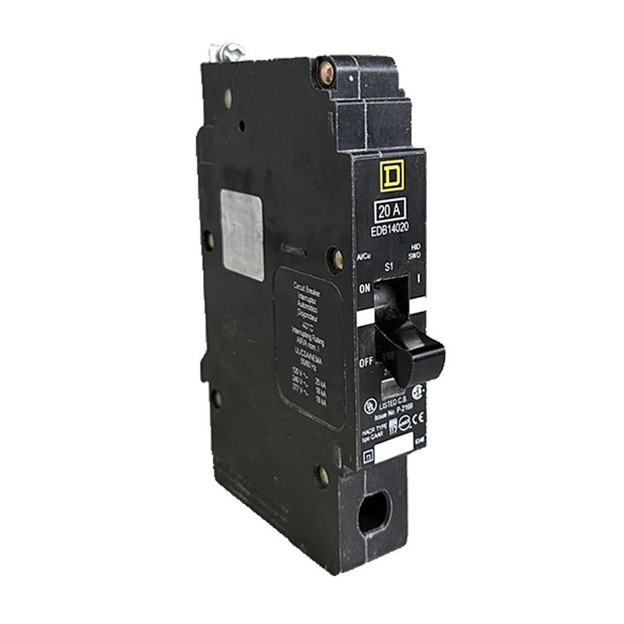 Used 4 NEW SQUARE D EDB14020 MINIATURE CIRCUIT BREAKERS 20A