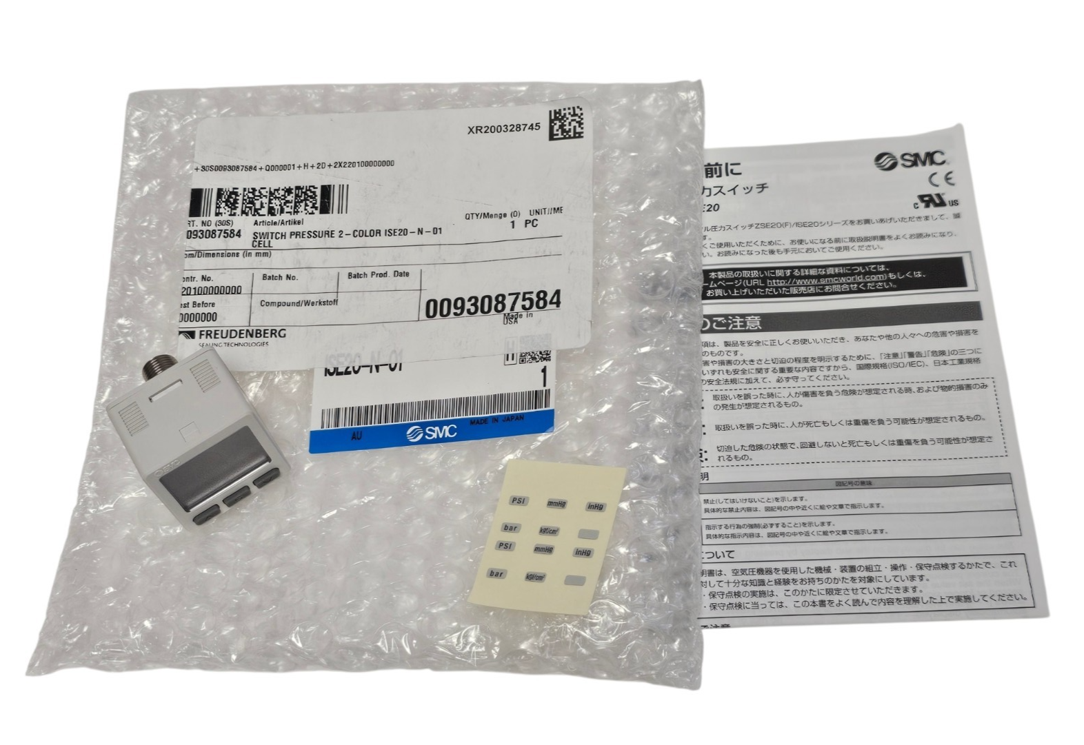 Used NEW SMC ISE20-N-01 DIGITAL PRESSURE SWITCH ISE20N01 (-0.1 TO 1 MPA)