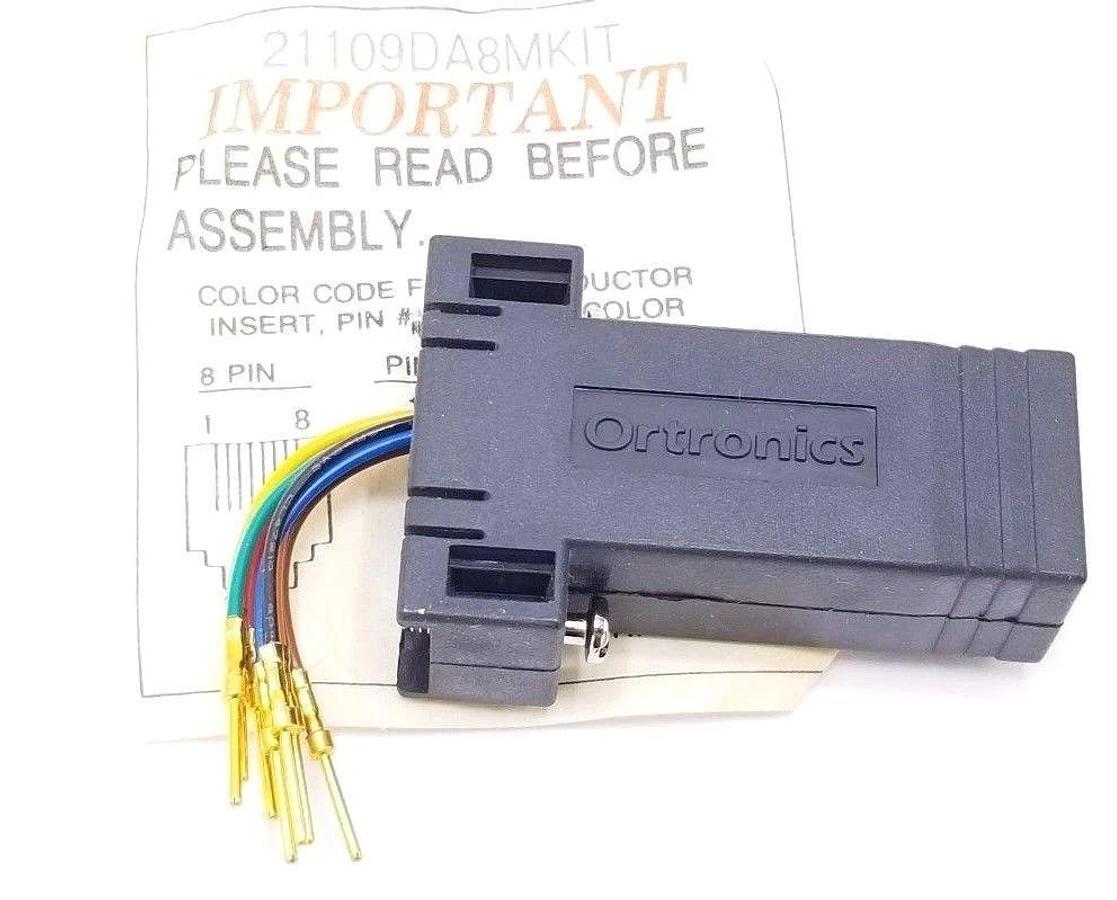 Used NEW ORTRONICS 21109DA8MKIT DATA ADAPTER KIT DB09/MALE TO RJ45 KEYED