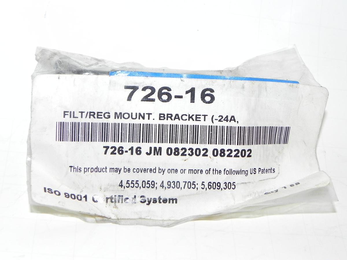 Used NEW FILTER REGULATOR 726-16 MOUNTING BRACKET
