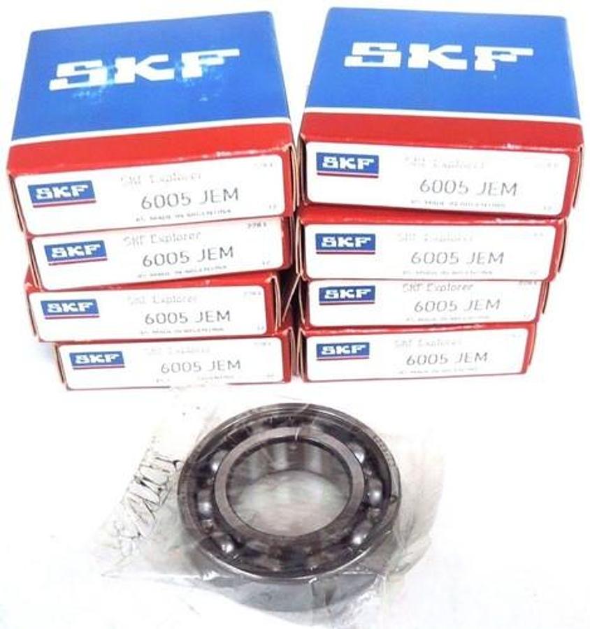 NIB SKF 6005 JEM SINGLE ROW BALL BEARINGS 6005JEM LOT OF 8