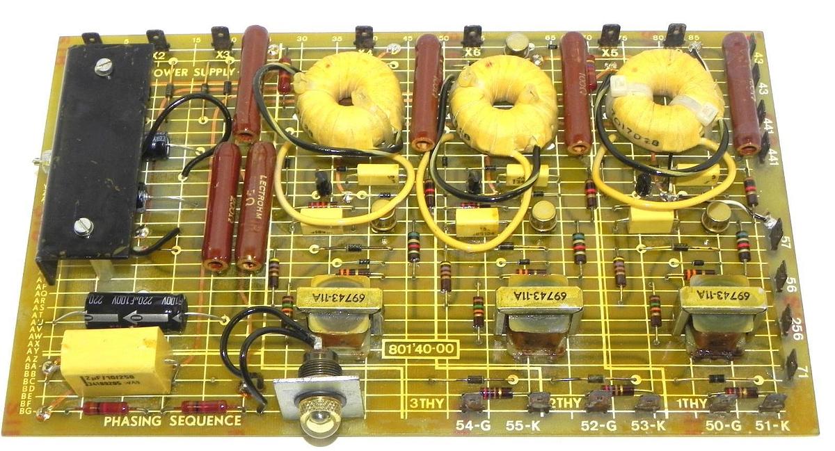 Used RELIANCE ELECTRIC 801'40-00 DRIVER PHASE SEQUENCE BOARD 70740-00-B