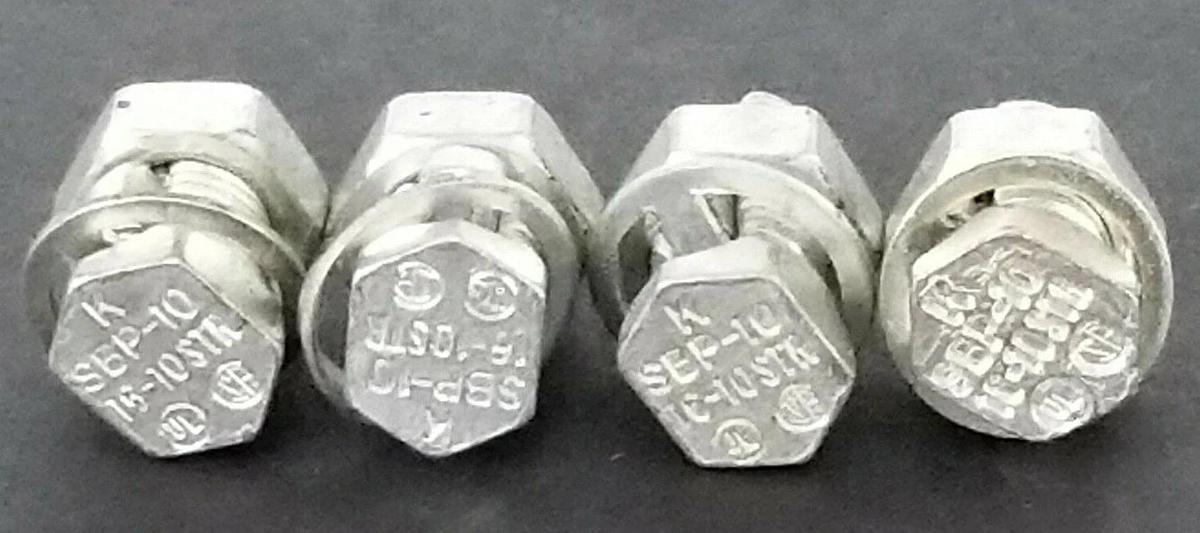 Used LOT OF 4 K SBP-10 SPLIT BOLT CONNECTORS 16-10STR SBP10