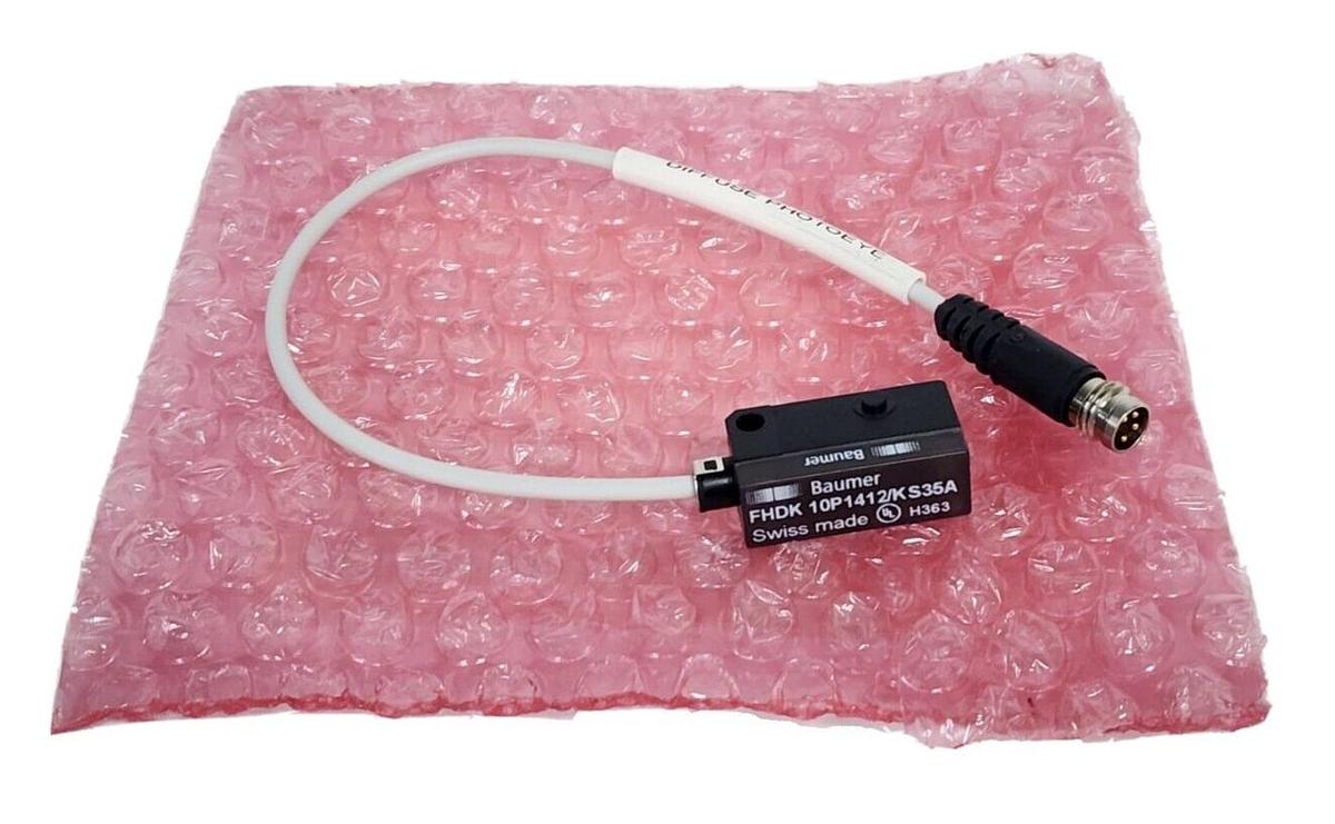 Used NEW BAUMER ELECTRIC FHDK 10P1412/KS35A PHOTOELECTRIC SENSOR