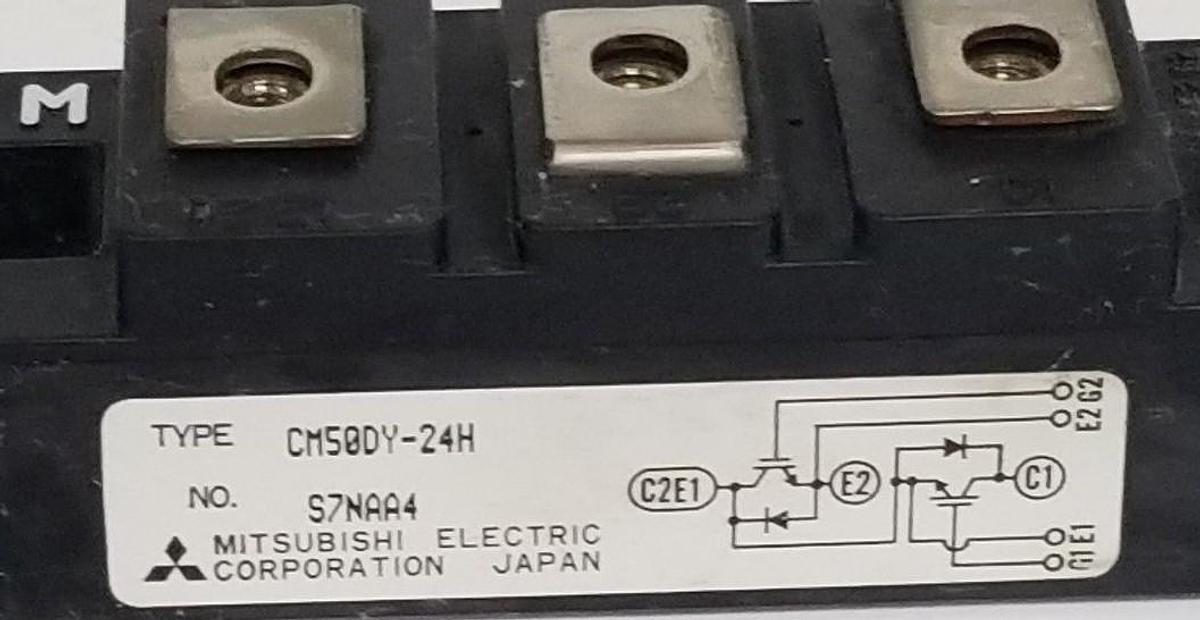 Used LOT OF 3 MITSUBISHI CM50DY-24H IGBT MODULES S7NAA4, CM50DY24H