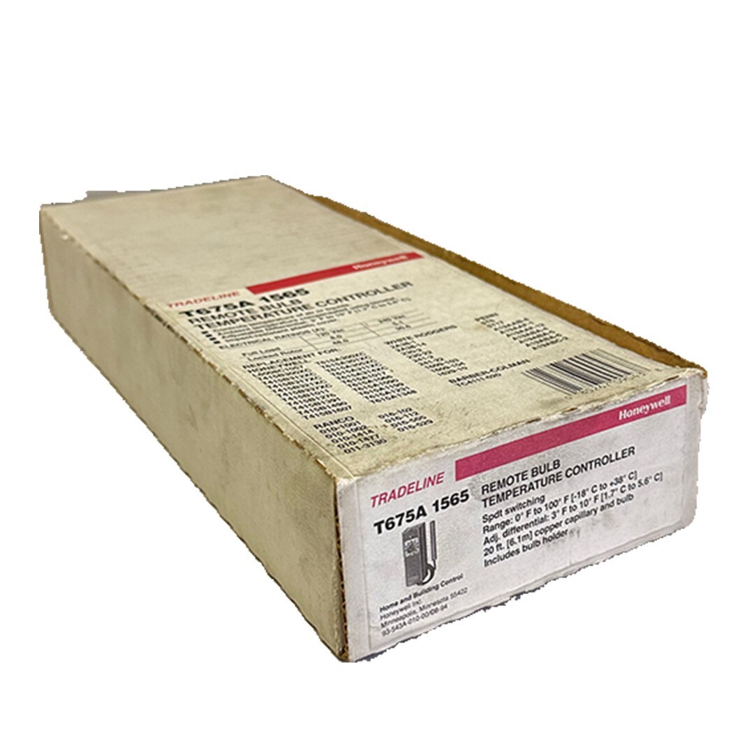 Used NEW HONEYWELL TRADELINE T675A-1565 / T675A1565 REMOTE BULB TEMP CONTROLLER