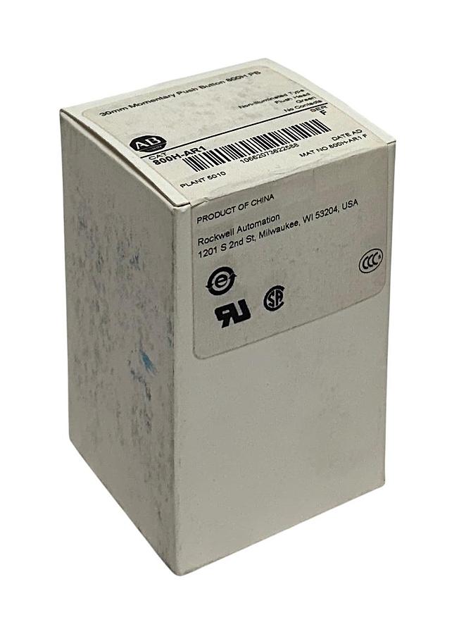ALLEN BRADLEY 800H-AR1 /F 30mm MOMENTARY PUSH BUTTON 800H PB GREEN FLUSH NSFS