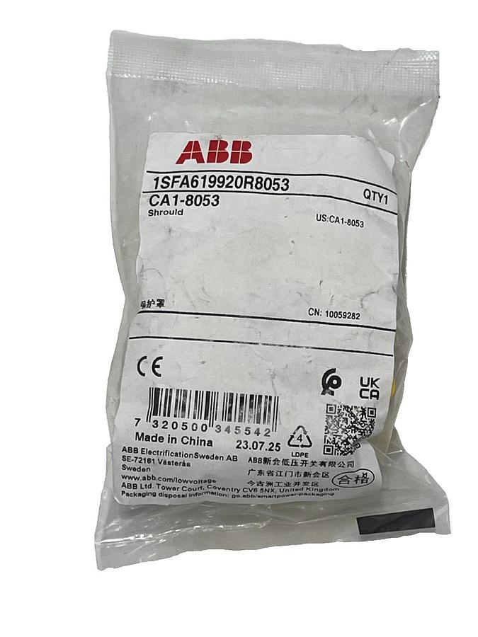 Used LOT OF 5 ABB 1SFA619920R8053 CA1‑8053 YELLOW SHROUD FOR EMERGENCY STOP BUTTON