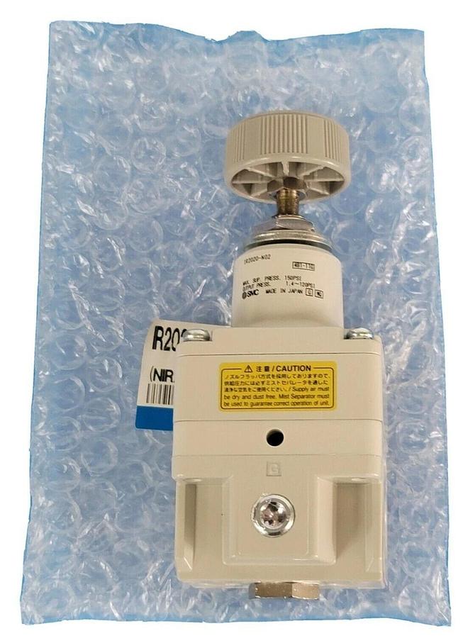 Used NEW SMC IR2020-N02 PRECISION REGULATOR PORT 1/4INCH IR2020N02