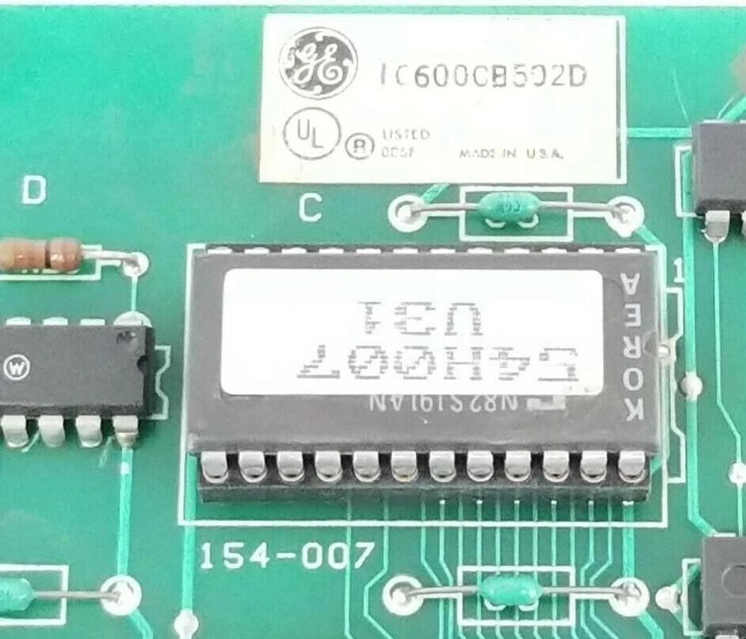 Used GE IC600CB502D CONTROL MODULE ASM. NO. 44A297094-G01 FAB NO. 44A717610-001 R02/2