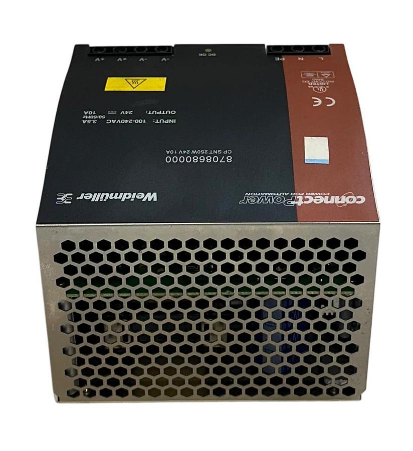 Used WEIDMULLER 8708680000 / CP SNT 250W 24V 10A connectPower POWER SUPPLY 3.5A USNP
