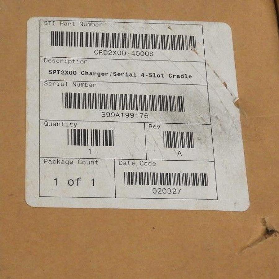 NIB SYMBOL SPT2X00 SERIAL 4-SLOT CHARGING CRADLE CRD2X00-4000S