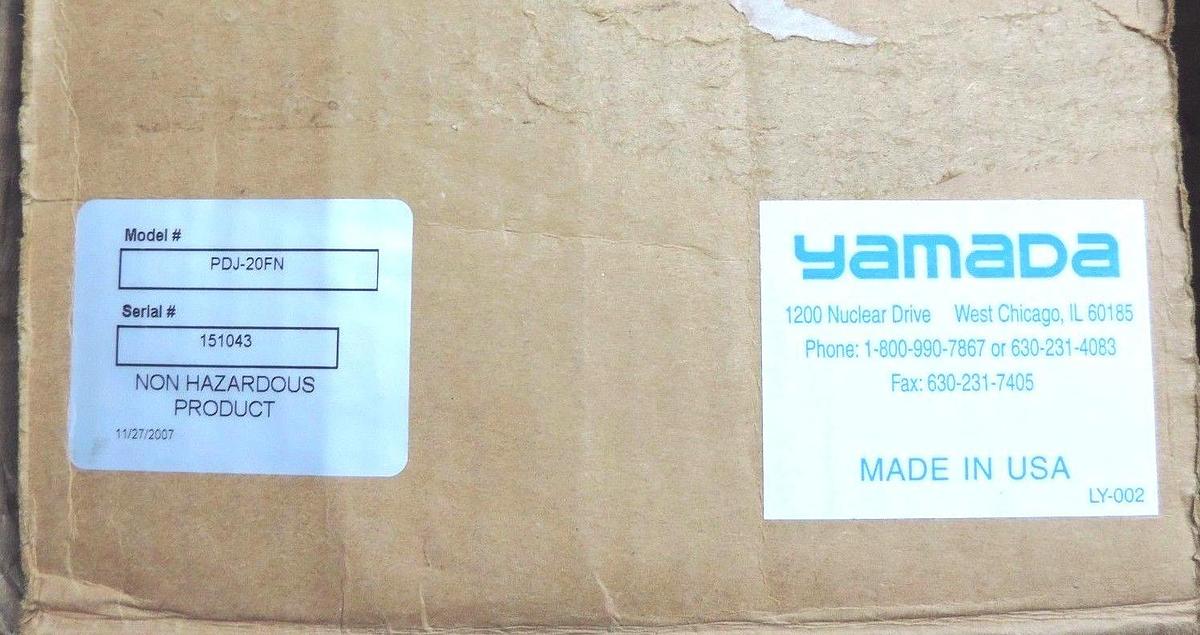 Used NIB YAMADA PDJ-20FN PULSATION DAMPENER PDJ20FN 30/2