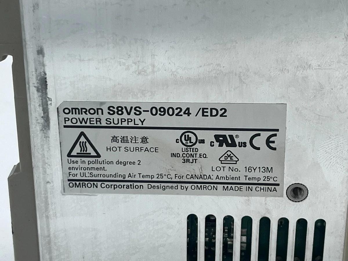 Used Lot of 2: Omron S8VS-09024/ED2 Switch Mode Power Supply 24VDC 3.75A 90W