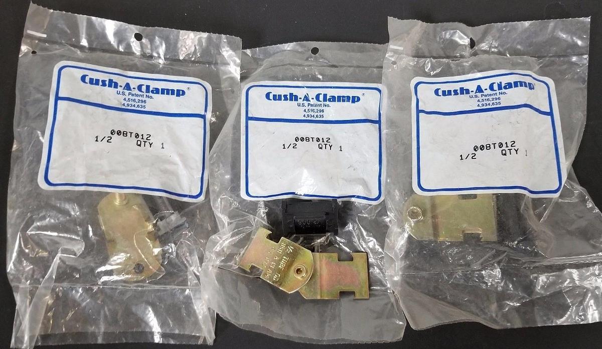 LOT OF 3 NEW CUSH-A-CLAMP 008T012, 1/2