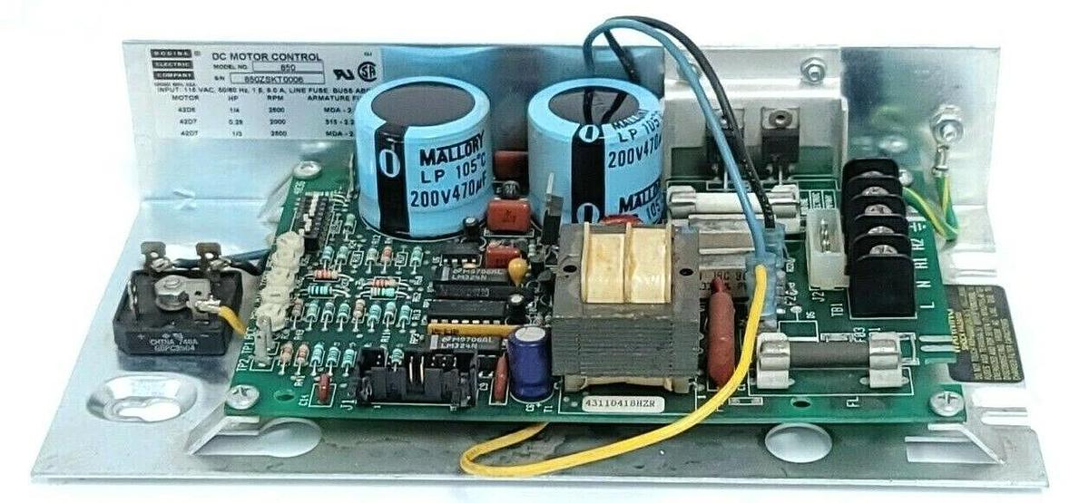 Used BODINE ELECTRIC CO. MODEL: 850 DC MOTOR CONTROL INPUT: 115 VAC, 50/60HZ 9.0A