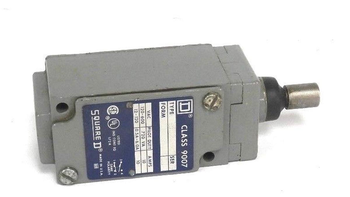 Used SQUARE D 9007-B53R-CJ LIMIT SWITCH SER. B FORM CJ 9007-B53R 9007B53R